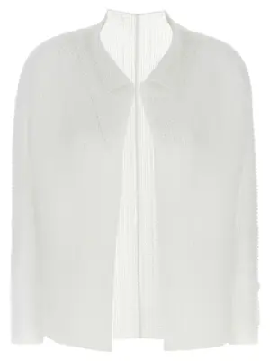 'Wooly Pleats' cardigan ISSEY MIYAKE White