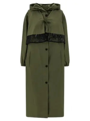 'Incisa' trench coat LE TWINS Green