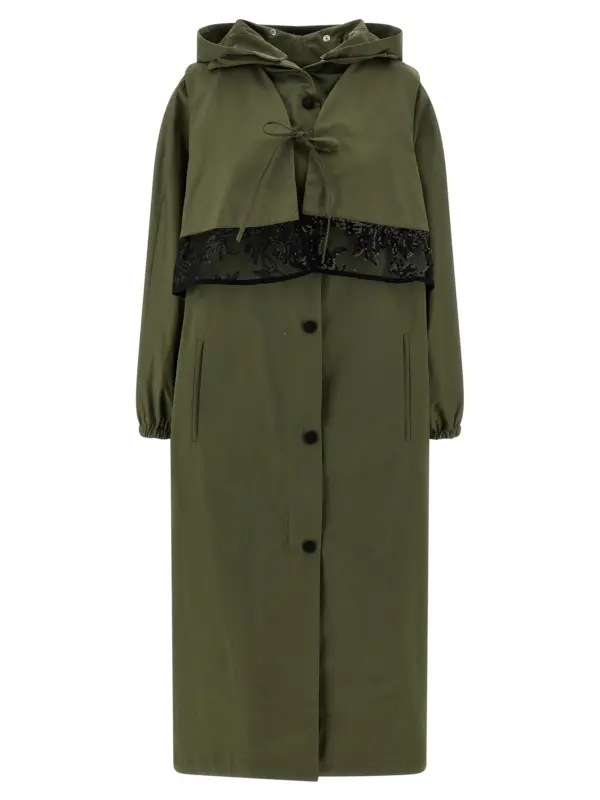 'Incisa' trench coat LE TWINS Green