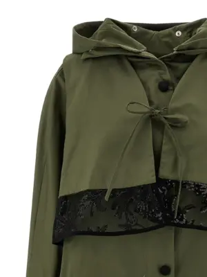 'Incisa' trench coat 49% cotton 12% polyamide 39% polyester LE TWINS Green