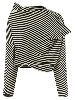 Striped crop sweater JUNYA WATANABE White/Black