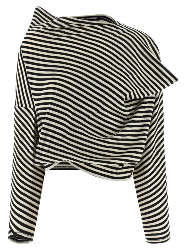 Striped crop sweater JUNYA WATANABE White/Black