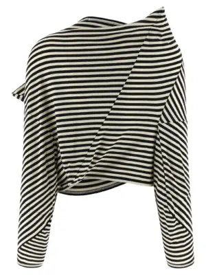 Striped crop sweater JPT0151 JUNYA WATANABE White/Black