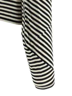 Striped crop sweater 80% cotton