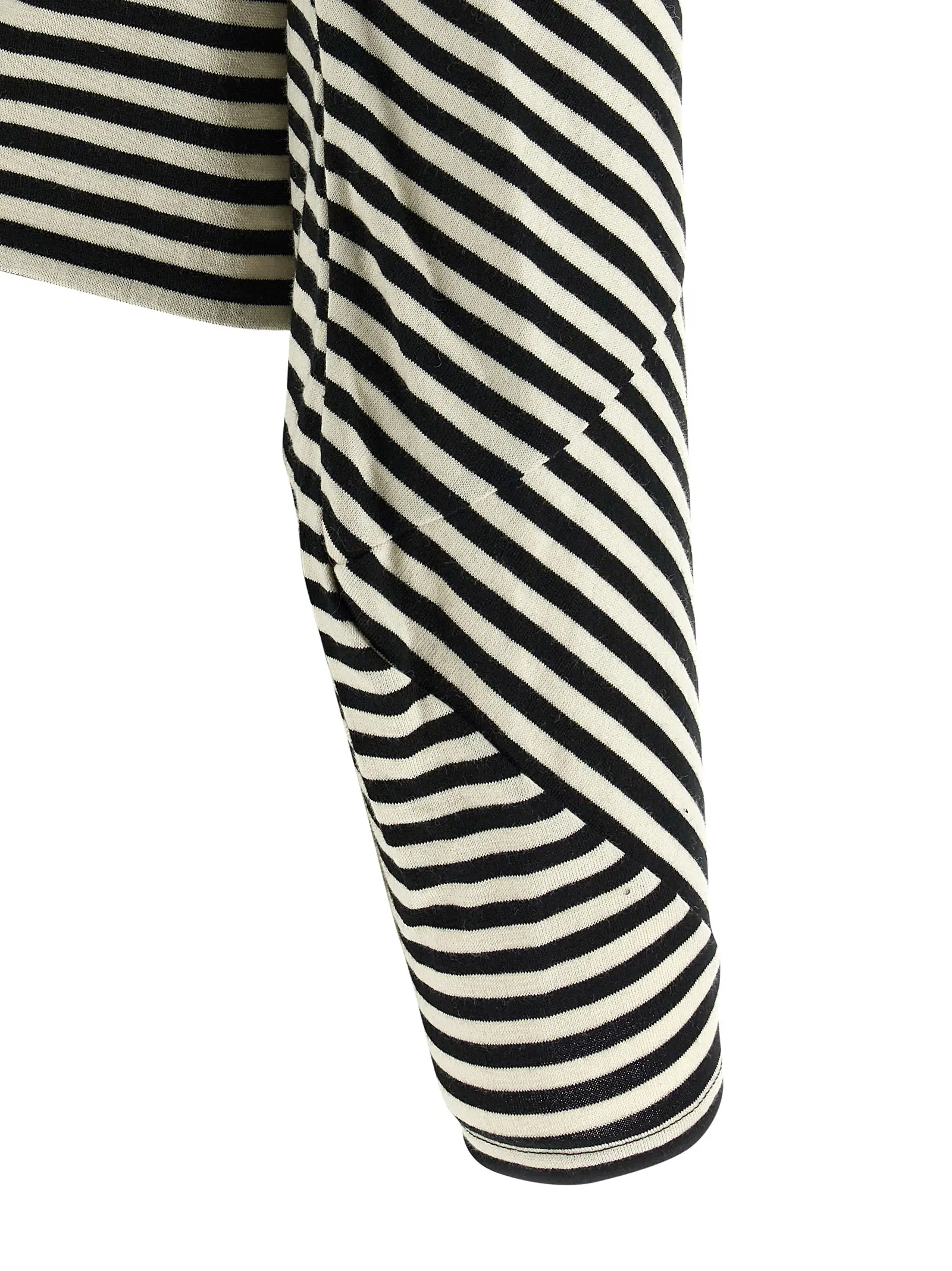 Светр у смужку Striped crop Junya Watanabe Чорно-білий 4 Striped crop sweater 80% cotton