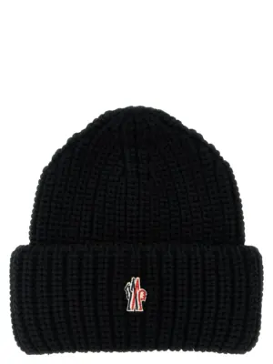 Logo patch beanie MONCLER GRENOBLE Black