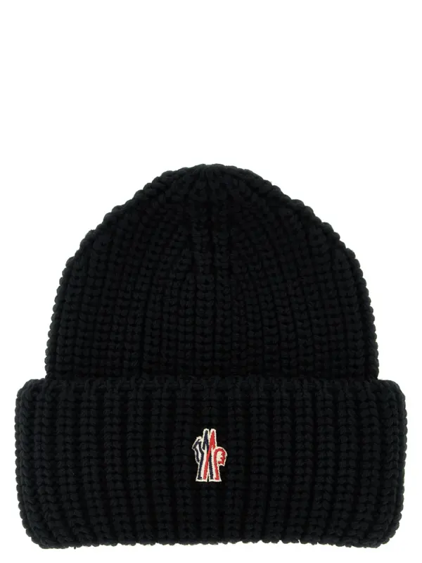 Logo patch beanie MONCLER GRENOBLE Black