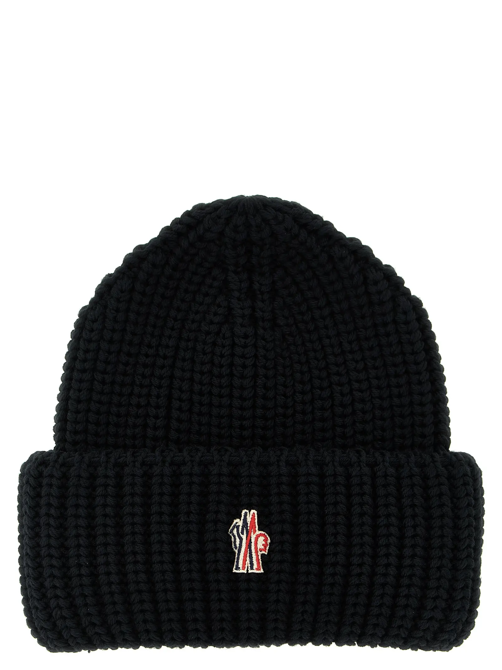 Шапка Logo Patch Moncler Grenoble Чорна 1 Logo patch beanie MONCLER GRENOBLE Black
