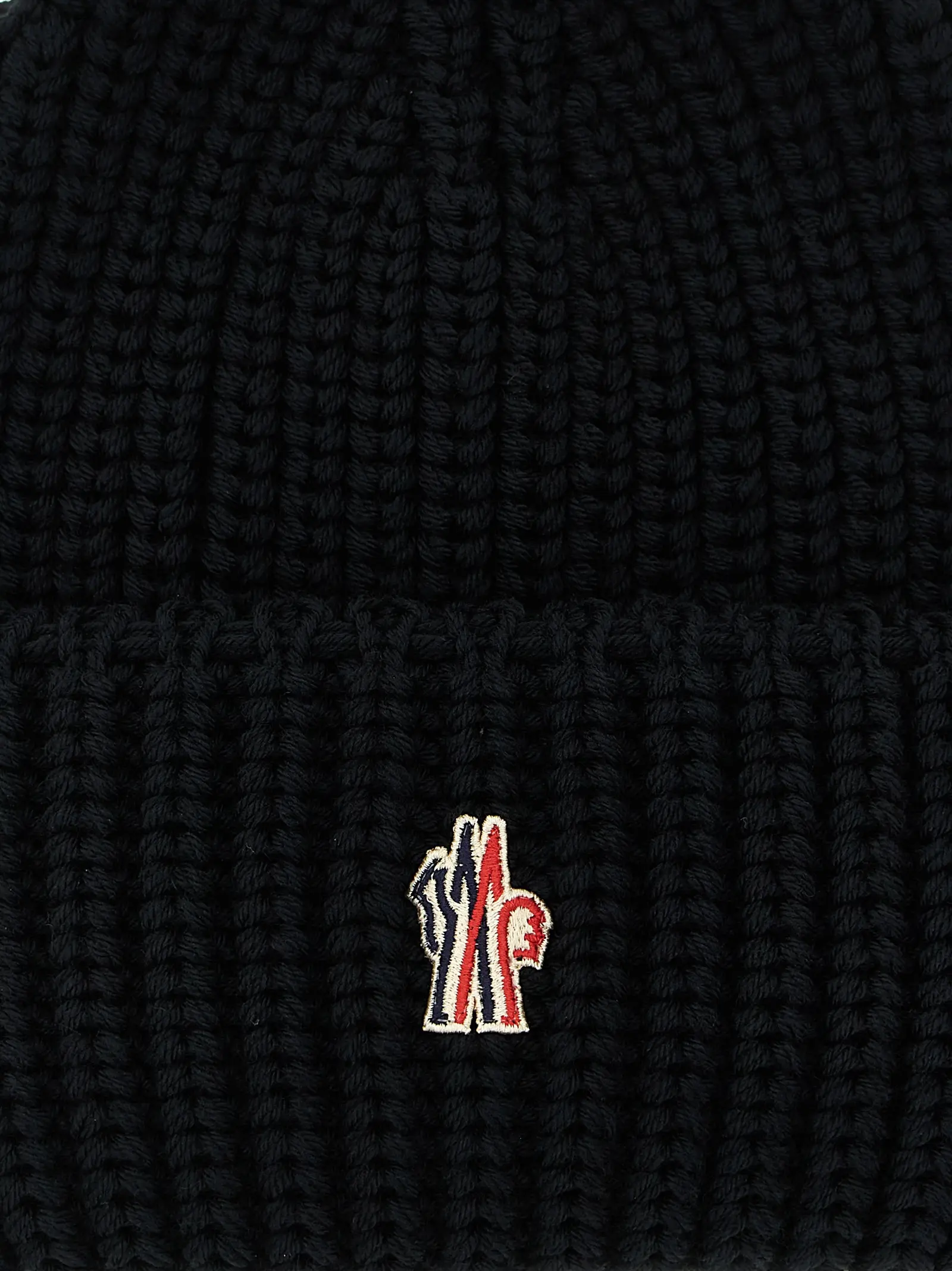 Шапка Logo Patch Moncler Grenoble Чорна 3 Logo patch beanie Man MONCLER GRENOBLE Black