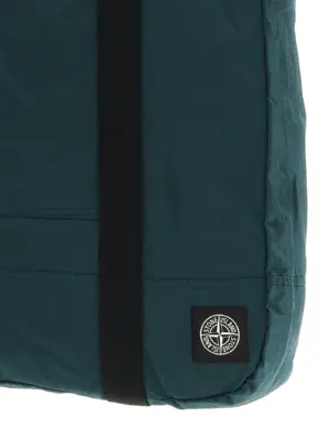 Logo patch shopping bag Man STONE ISLAND Green