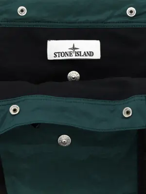 Logo patch shopping bag 100% polyurethane STONE ISLAND Green