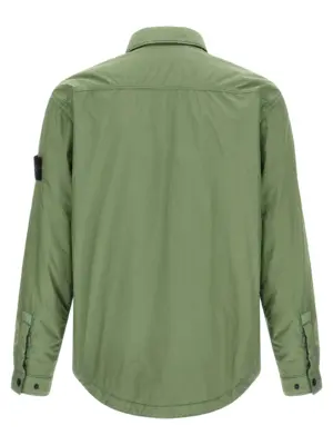 'Garment Dyed Crinkle Reps NY' jacket K2S15Q100006S0A23V0055 STONE ISLAND Green