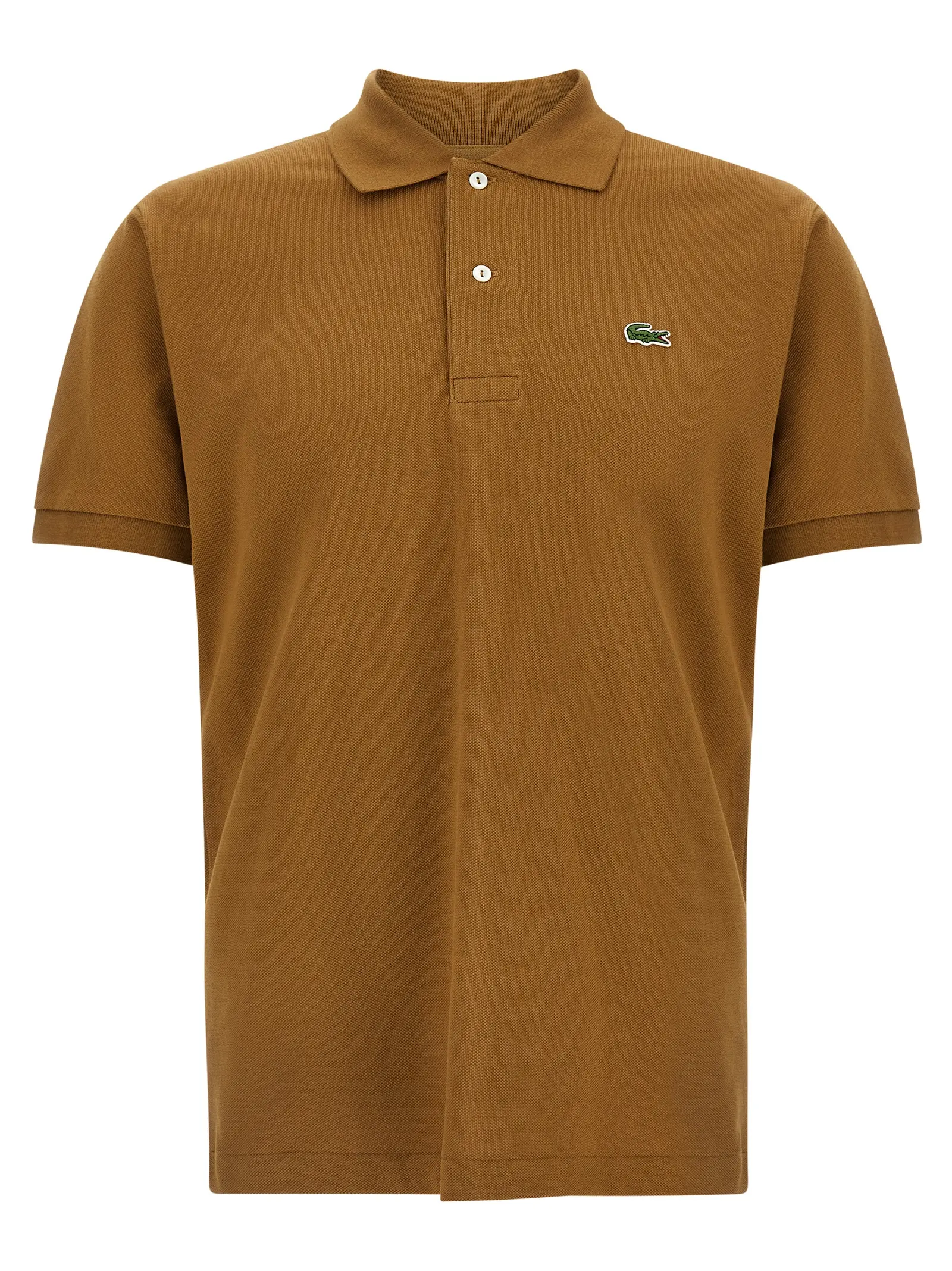 Поло Logo Patch Lacoste Коричневе 1 Logo patch polo shirt LACOSTE Brown