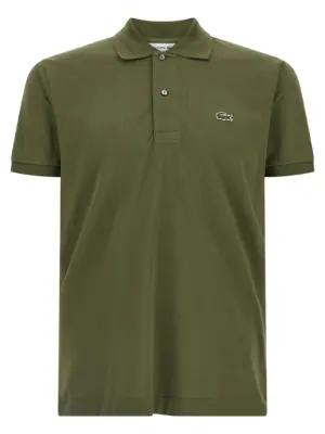 Logo patch polo shirt LACOSTE Green