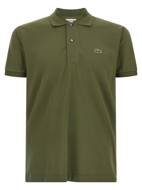 Logo patch polo shirt LACOSTE Green