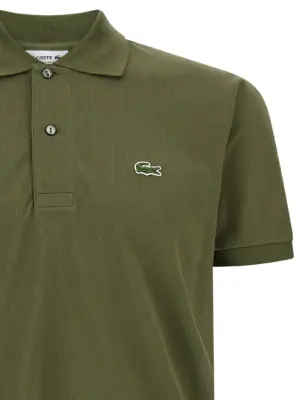 Logo patch polo shirt Man LACOSTE Green