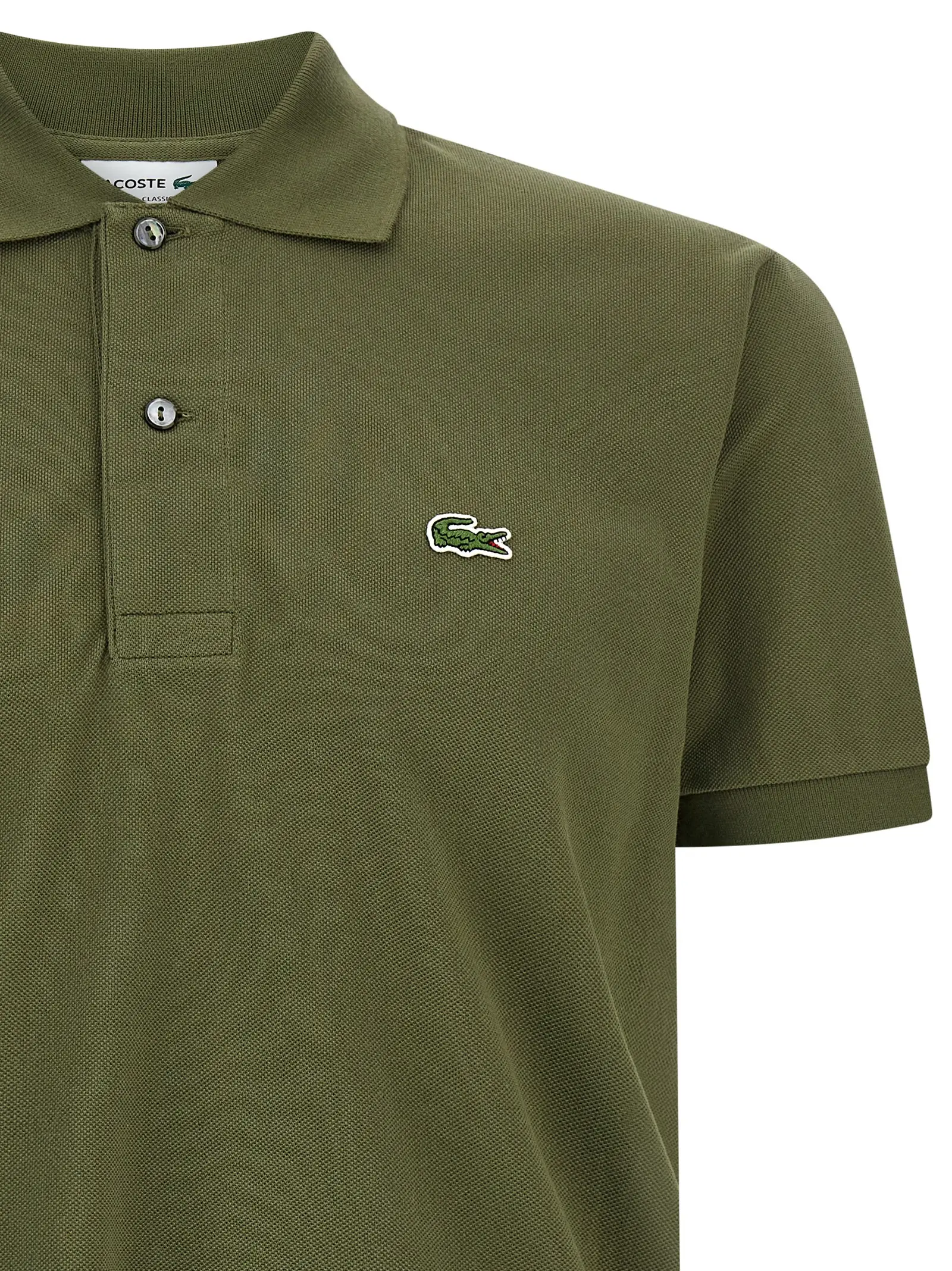 Поло Logo Patch Lacoste Зелене 3 Logo patch polo shirt Man LACOSTE Green