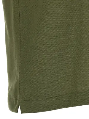 Logo patch polo shirt 100% cotton LACOSTE Green
