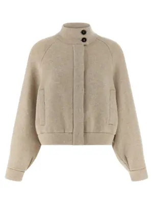 'Shiny Detail' cardigan BRUNELLO CUCINELLI Beige