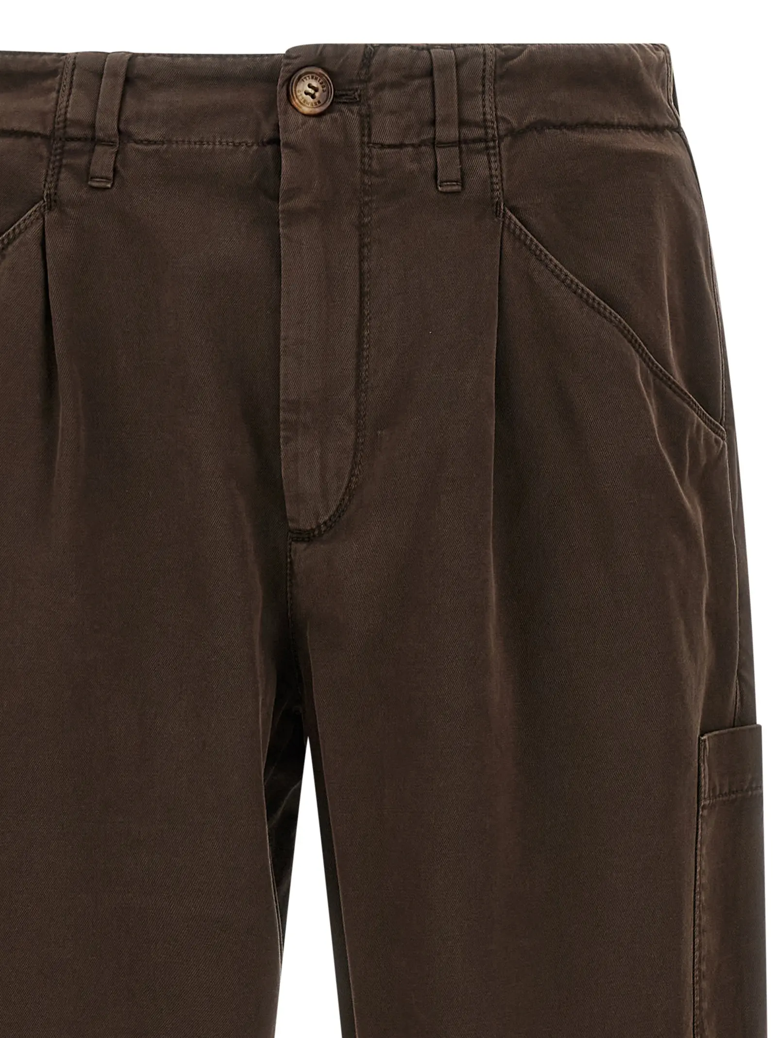 Штани Ergonomic Brunello Cucinelli Коричневі 3 'Ergonomic' pants Man BRUNELLO CUCINELLI Brown