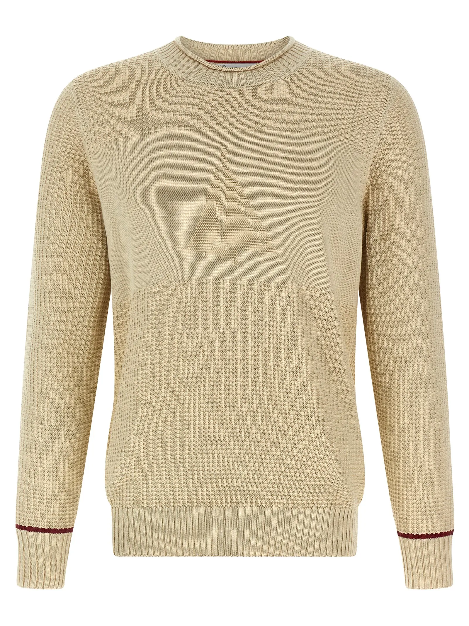 Светр бавовняний Waffle Stitch Brunello Cucinelli Бежевий 1 Waffle stitch cotton sweater BRUNELLO CUCINELLI Beige