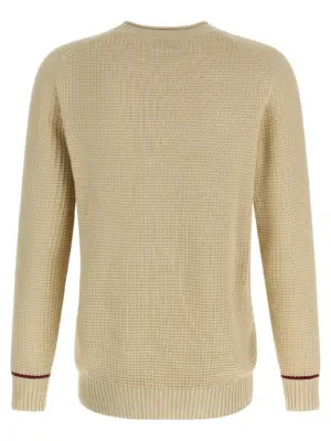 Waffle stitch cotton sweater M28708800PCBJ43 BRUNELLO CUCINELLI Beige