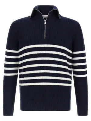 English half-ribbed sweater BRUNELLO CUCINELLI Blue