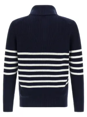English half-ribbed sweater M28709104PCWG16 BRUNELLO CUCINELLI Blue