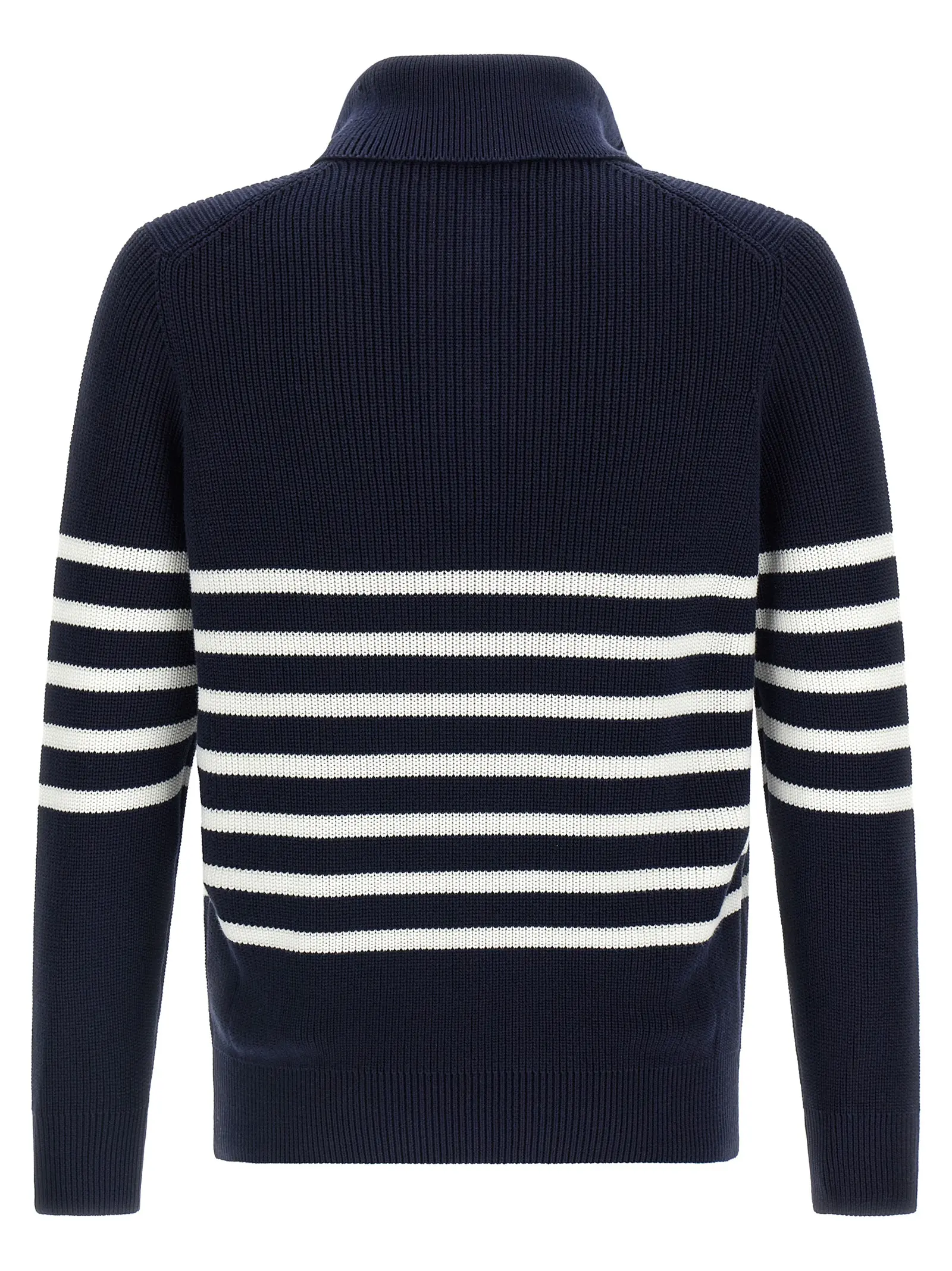 Светр вовняний English Half-Ribbed Brunello Cucinelli Синій 2 English half-ribbed sweater M28709104PCWG16 BRUNELLO CUCINELLI Blue