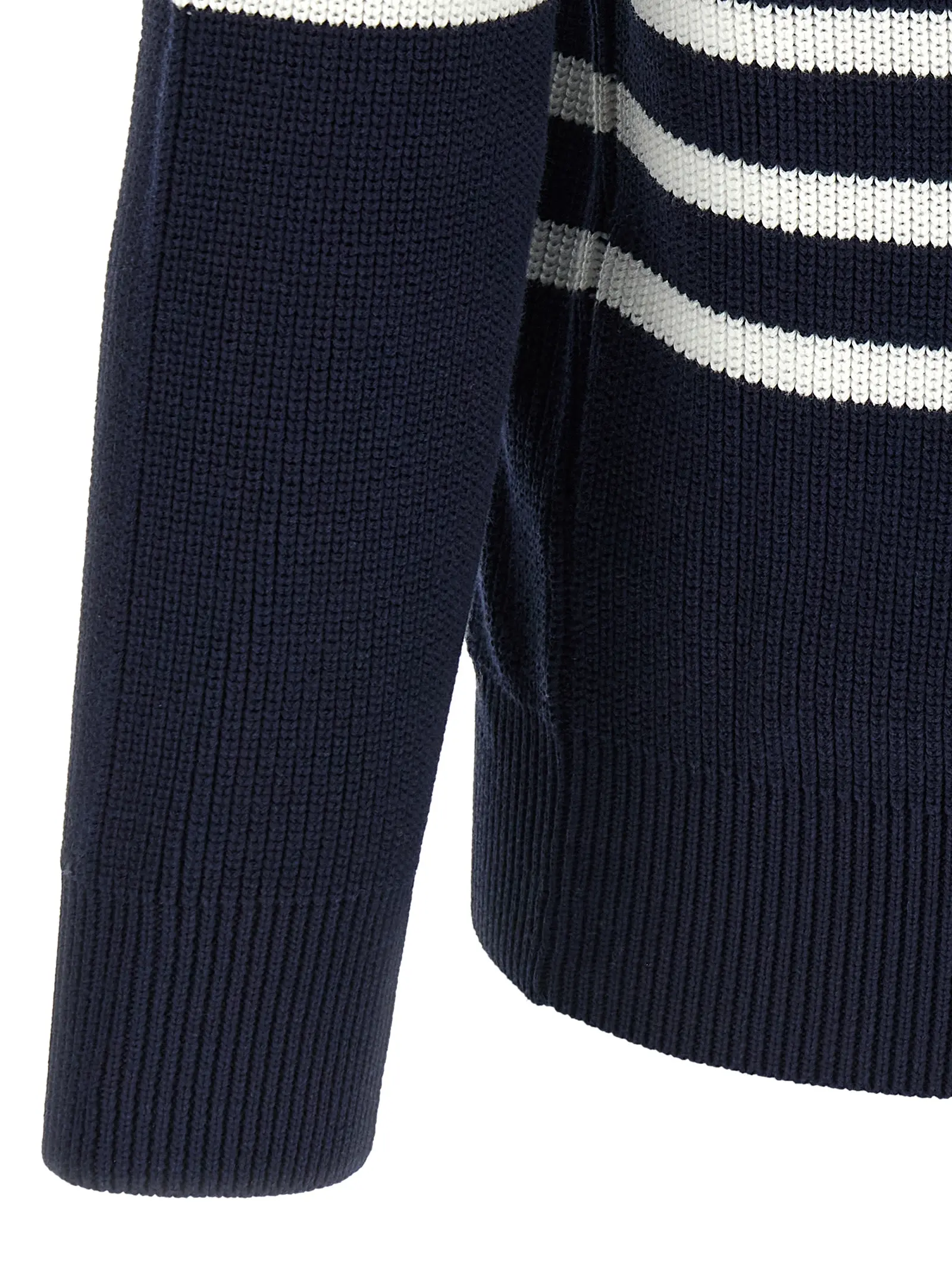 Светр вовняний English Half-Ribbed Brunello Cucinelli Синій 4 English half-ribbed sweater 100% cotton BRUNELLO CUCINELLI Blue