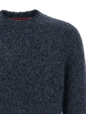 Buttoned yarn sweater Man BRUNELLO CUCINELLI Blue