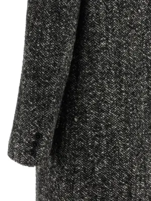 'Ebyane' coat 52% virgin wool 17% polyester 16% acetate 15% wool ISABEL MARANT Black