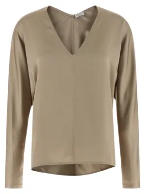 Silk blouse BRUNELLO CUCINELLI Beige