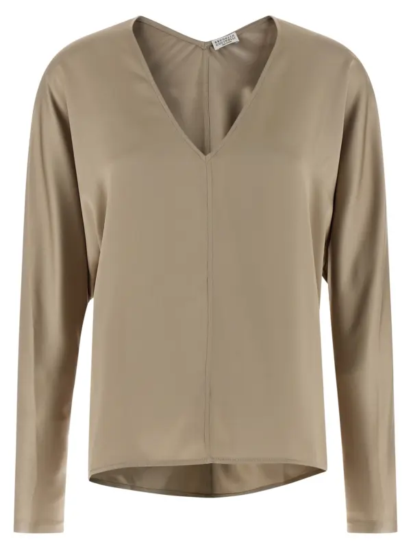 Silk blouse BRUNELLO CUCINELLI Beige