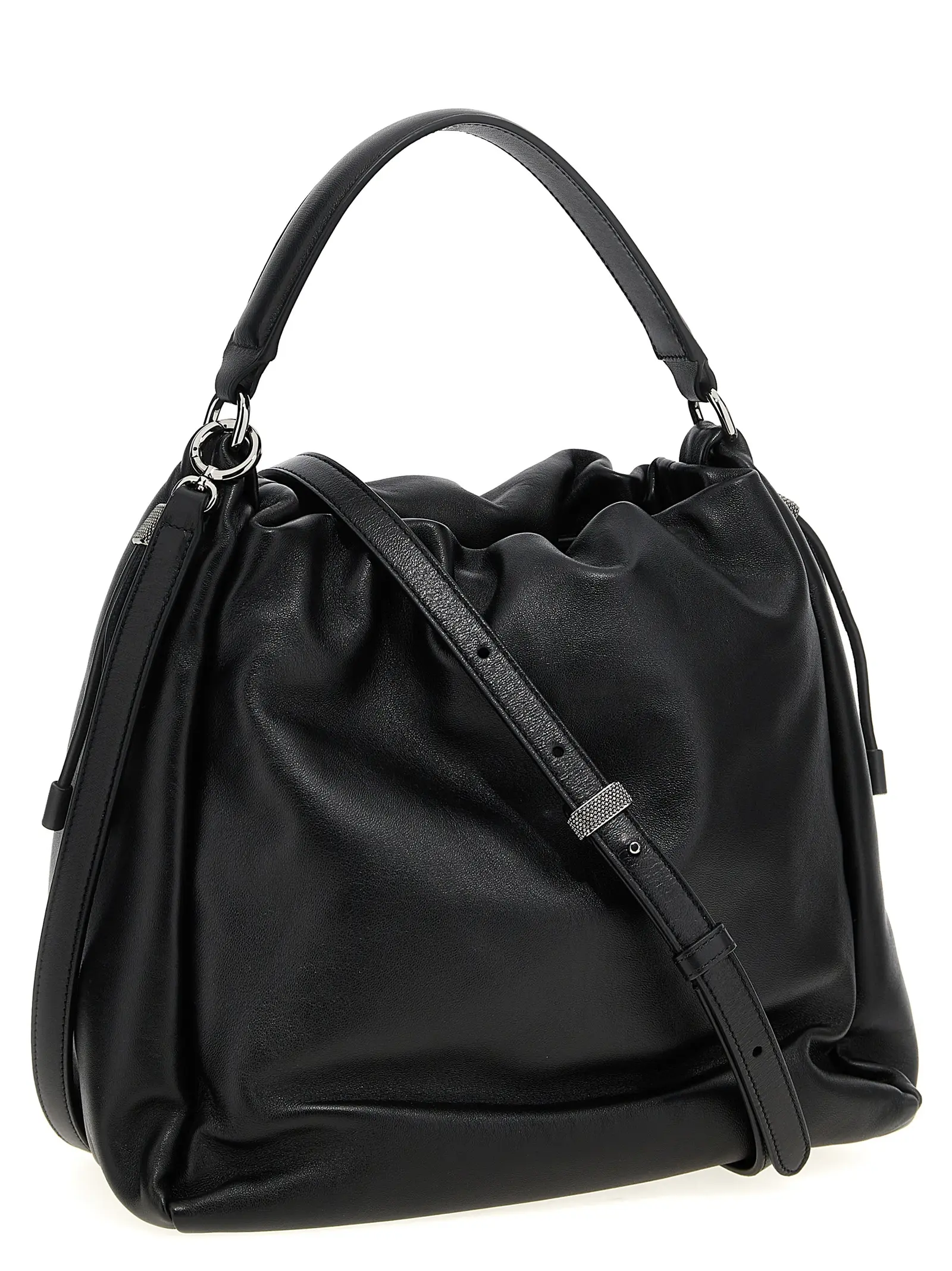 Сумка Bucket Mellow Brunello Cucinelli Чорна 2 'Bucket Mellow' handbag MBGPD3611C101 BRUNELLO CUCINELLI Black