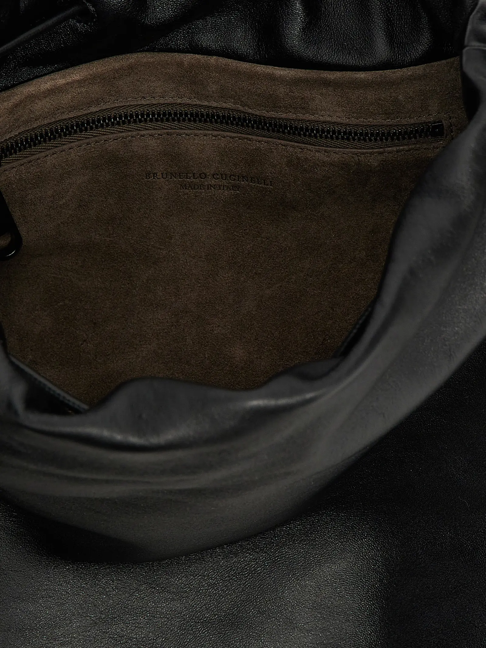 Сумка Bucket Mellow Brunello Cucinelli Чорна 4 'Bucket Mellow' handbag 100% leather BRUNELLO CUCINELLI Black