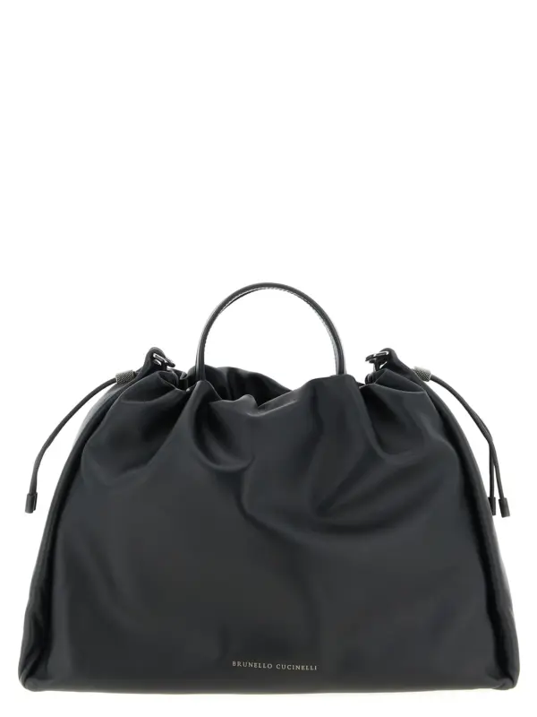 'Mellow' large shopping bag BRUNELLO CUCINELLI Black