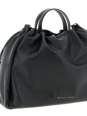 'Mellow' large shopping bag Woman BRUNELLO CUCINELLI Black