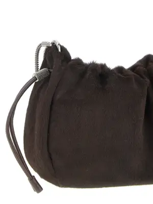 'Bucket Mellow' mini crossbody bag Woman BRUNELLO CUCINELLI Brown