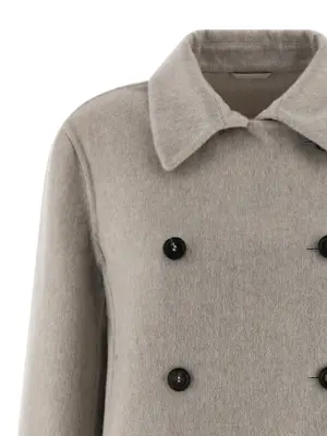 Cashmere coat Woman BRUNELLO CUCINELLI Gray