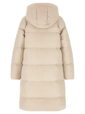 'Shiny Zipper Pull' down jacket Woman BRUNELLO CUCINELLI Beige