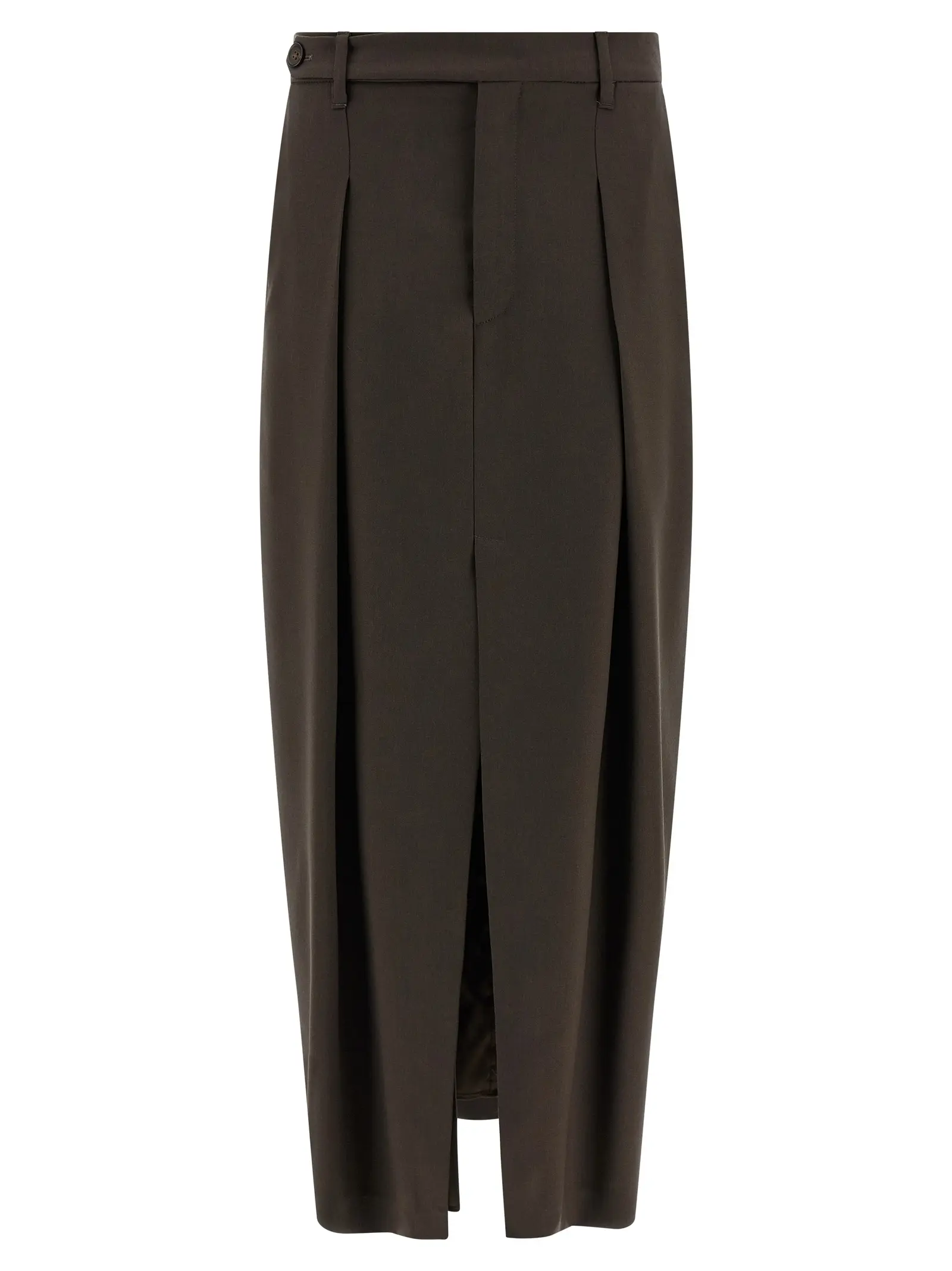 Спідниця Sartorial Curved Brunello Cucinelli Коричнева 1 'Sartorial Curved' skirt BRUNELLO CUCINELLI Brown