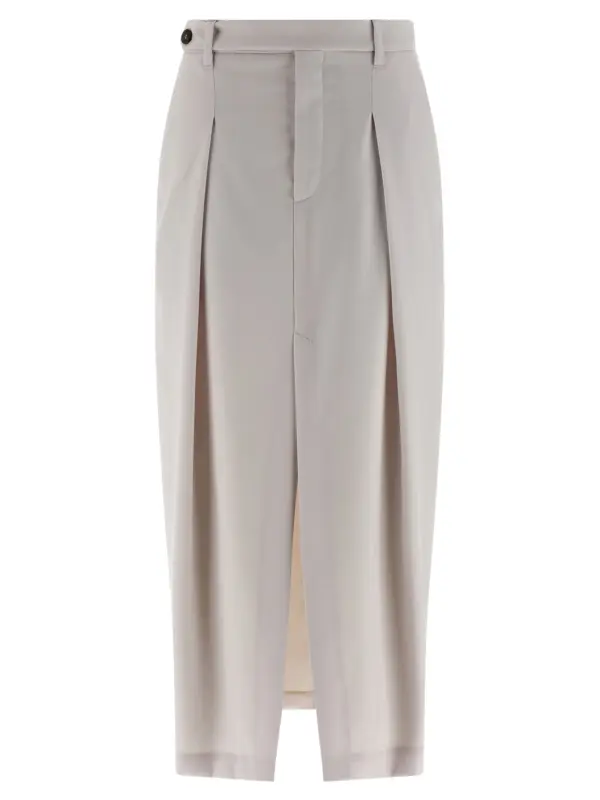 'Sartorial Curved' skirt BRUNELLO CUCINELLI White