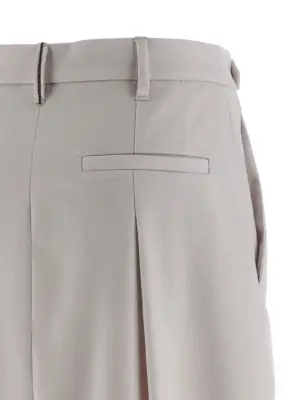 'Sartorial Curved' skirt 70% virgin wool 30% mohair BRUNELLO CUCINELLI White