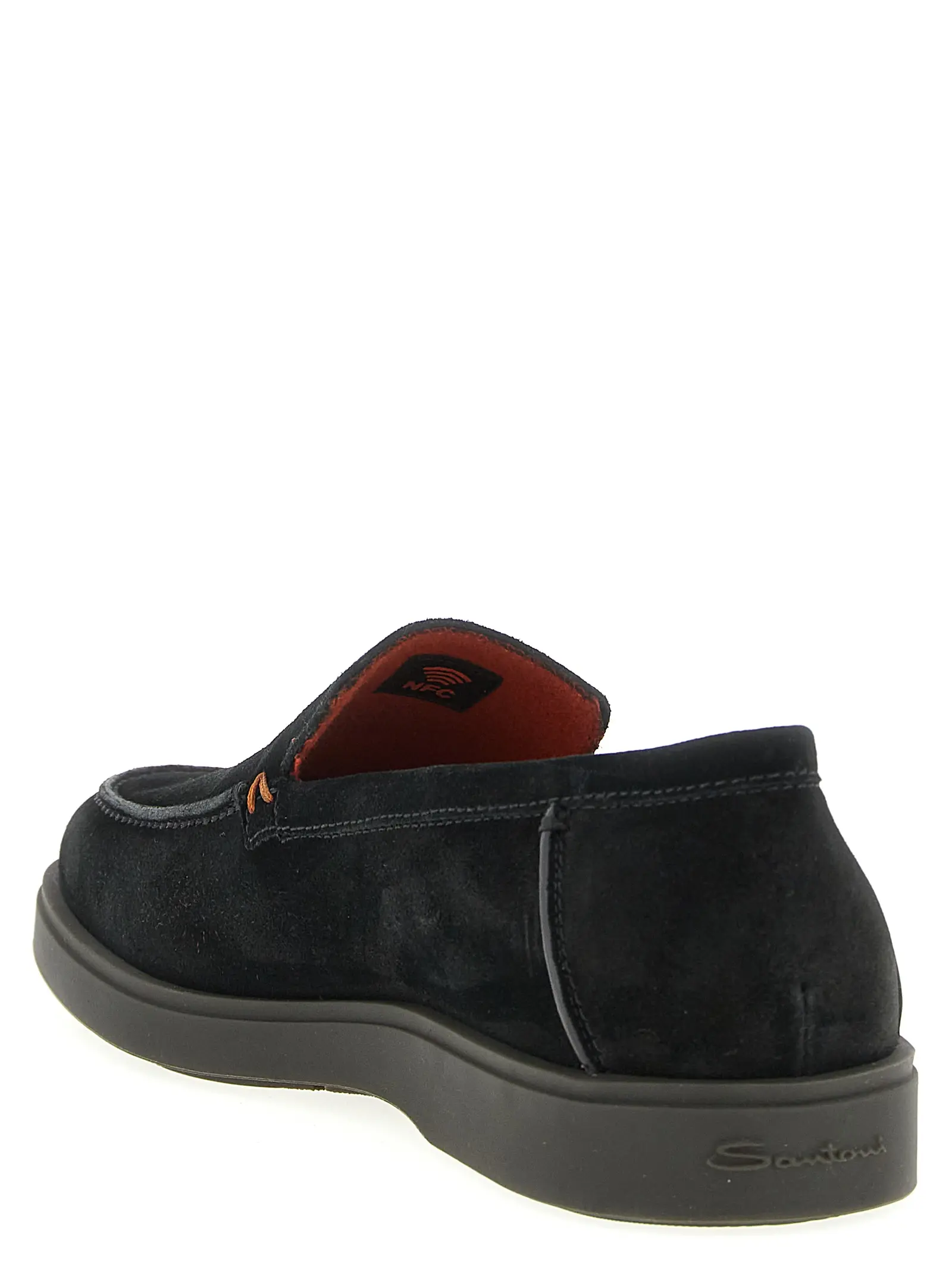 Лофери Drain Santoni Чорні 3 'Drain' loafers Man SANTONI Black