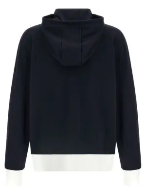 '4 Bar' insert hoodie MJT517A03037415 THOM BROWNE Blue