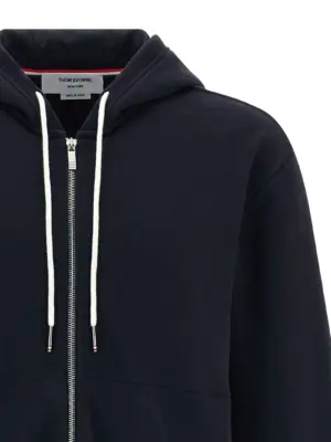 '4 Bar' insert hoodie Man THOM BROWNE Blue