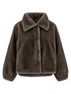 Mink faux fur LOU ANDREA Brown