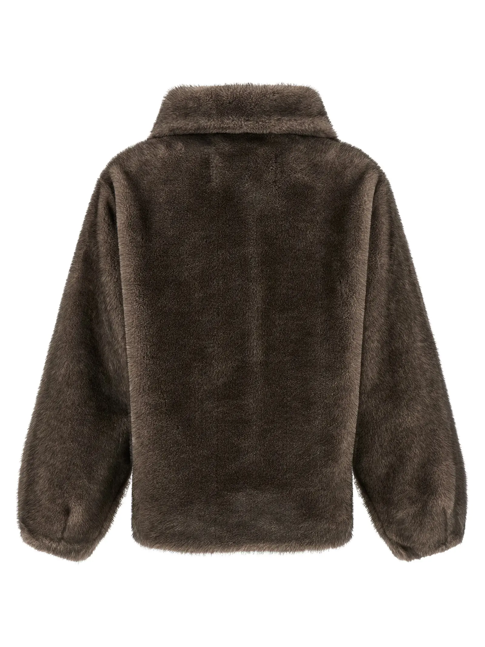 Штучна шуба з хутра норки LOU ANDREA Коричнева 2 Mink faux fur MK2566SILVERGREY LOU ANDREA Brown