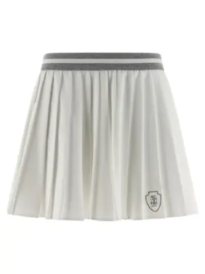 'Pleated' skirt BRUNELLO CUCINELLI White